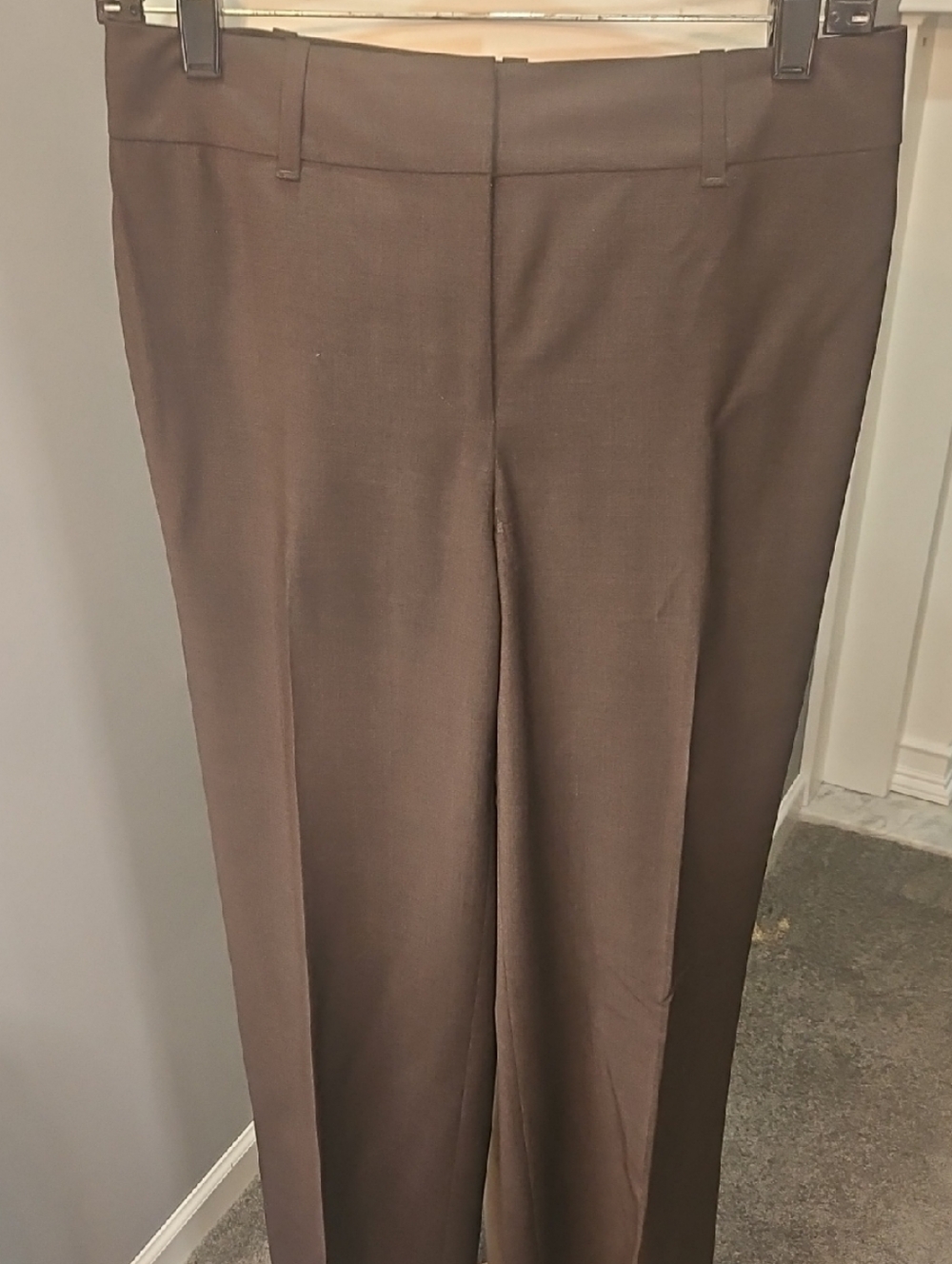 Ann Taylor Brown Straight-Leg Dress Pants